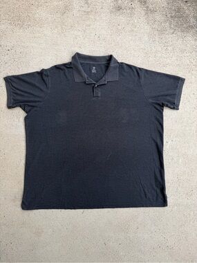 Harbor Bay DXL Men Big & Tall Short Sleeve Knit Polo Shirt Grey Charcoal 5XLT